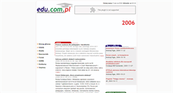 Desktop Screenshot of edu.com.pl